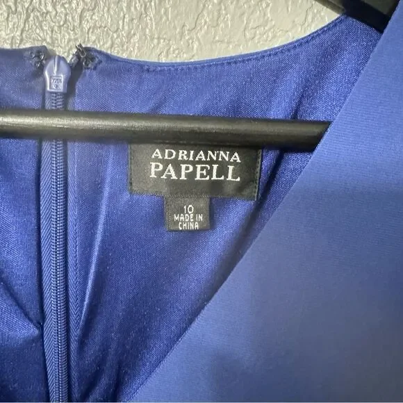 Adrianna Papell Blue Knot Front Jersey Knit Dress size 10 - Picture 3 of 5